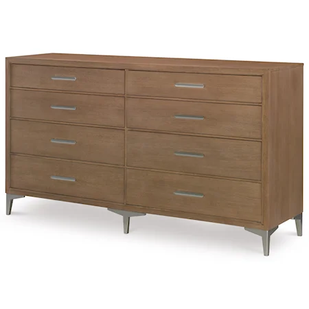 Contemporary 8 Drawer Dresser